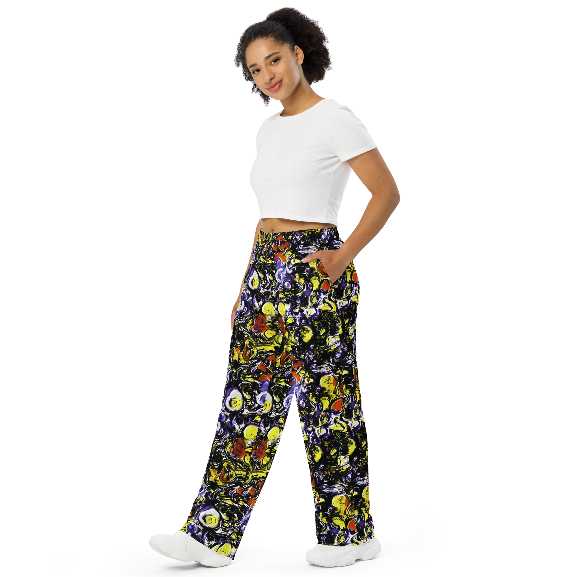 Citron Tempest on Wide-Leg Pants — Left Front