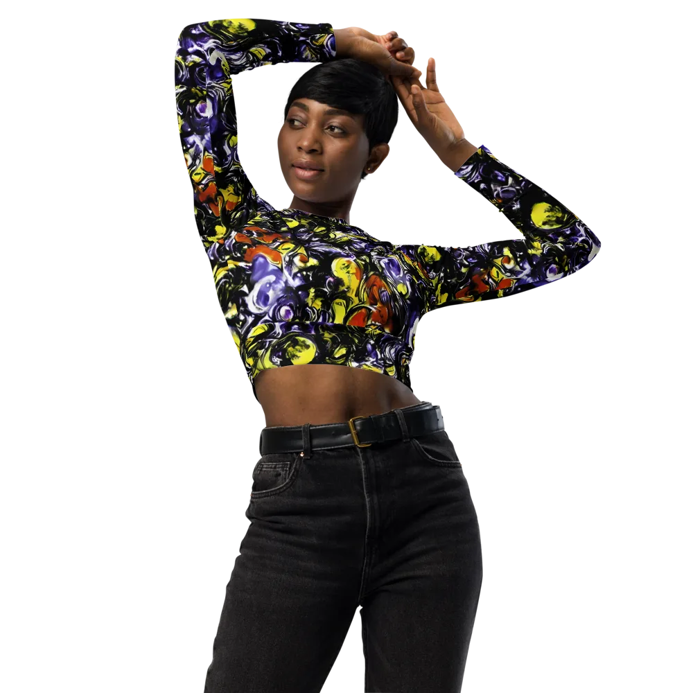 Citron Tempest on Long Sleeve Crop Top — Front