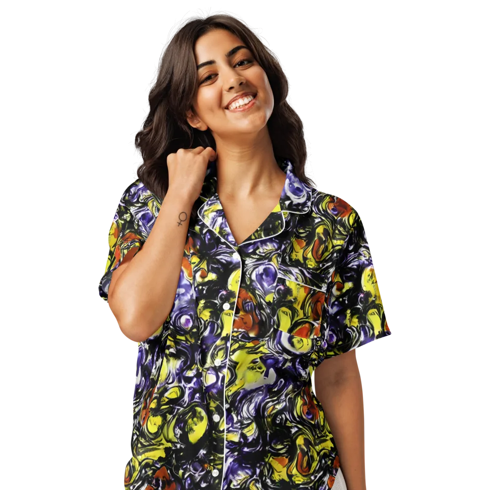 Citron Tempest on Women's Short Sleeve Pajama Top — Front