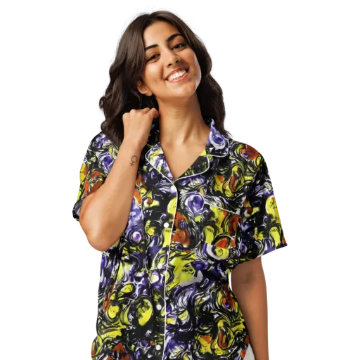 Citron Tempest on a Women's Short Sleeve Pajama Top