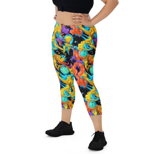 Tidal Dreams on a Capri Leggings