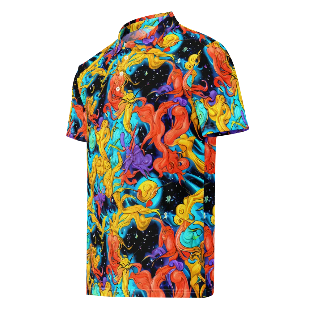 Tidal Dreams on Men's Slim Fit Polo Shirt — Left Front