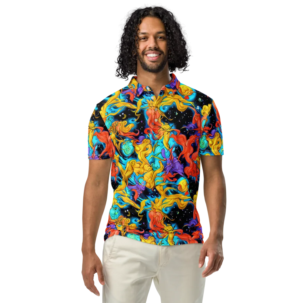 Tidal Dreams on Men's Slim Fit Polo Shirt — Front