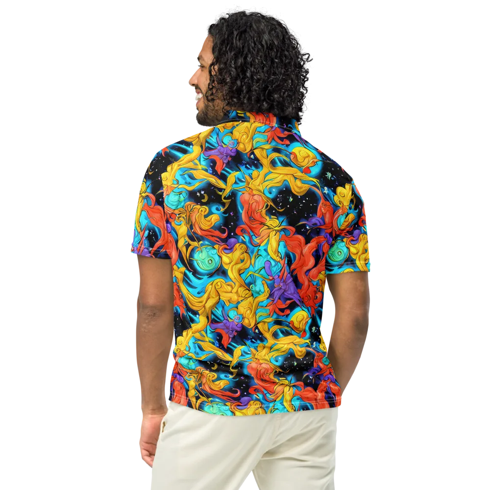 Tidal Dreams on Men's Slim Fit Polo Shirt — Back