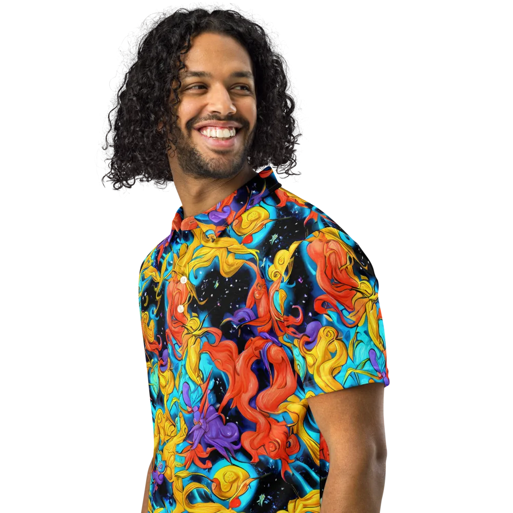 Tidal Dreams on Men's Slim Fit Polo Shirt — Left Front