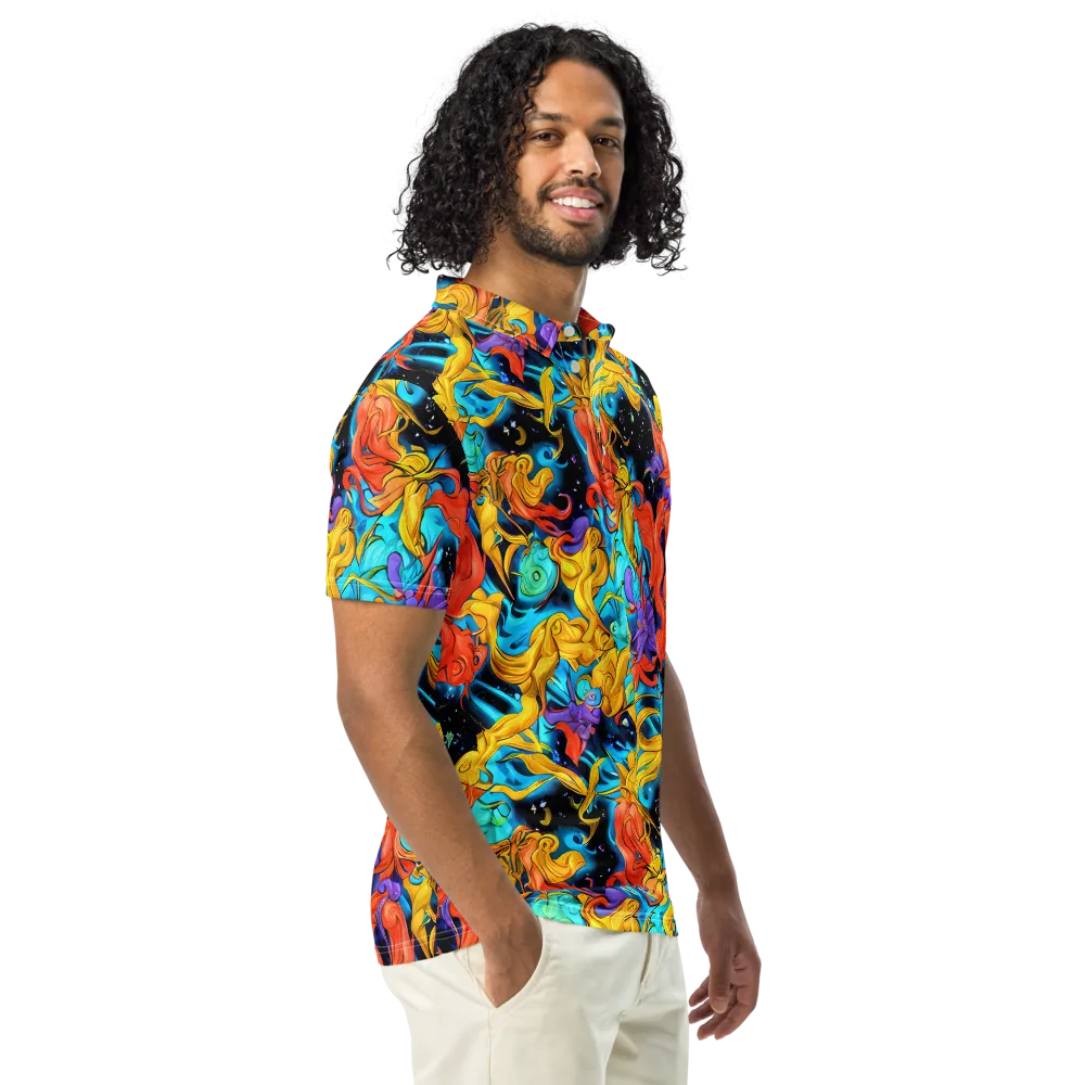 Tidal Dreams on Men's Slim Fit Polo Shirt — Right Front
