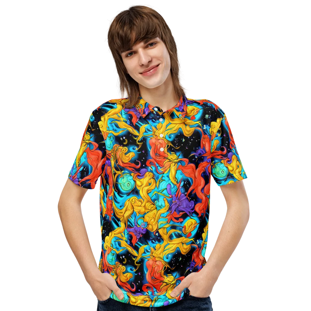 Tidal Dreams on Men's Slim Fit Polo Shirt — Front