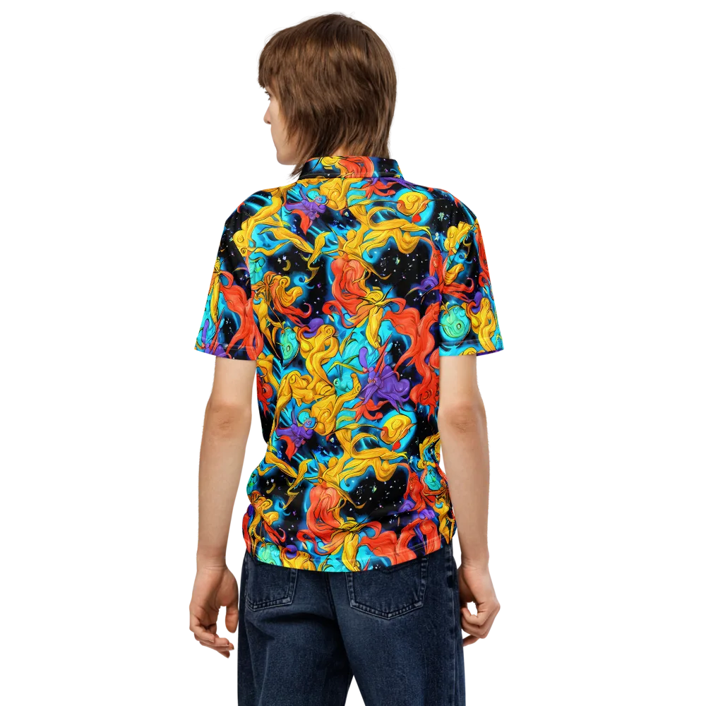 Tidal Dreams on Men's Slim Fit Polo Shirt — Back