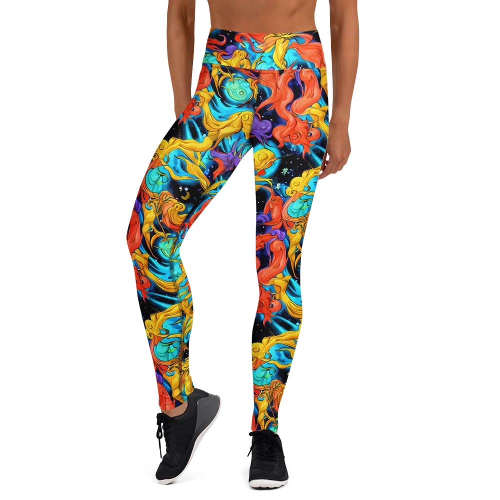 Tidal Dreams on Yoga Leggings — Front