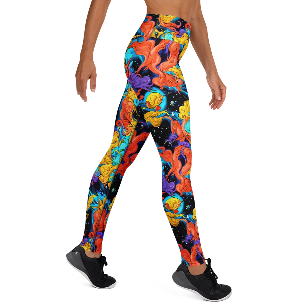 Tidal Dreams on Yoga Leggings — Right