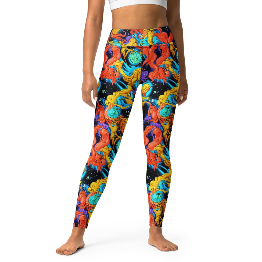 Tidal Dreams on Yoga Leggings — Front