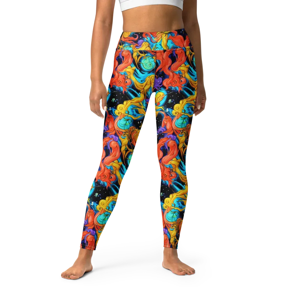 Tidal Dreams on Yoga Leggings — Front