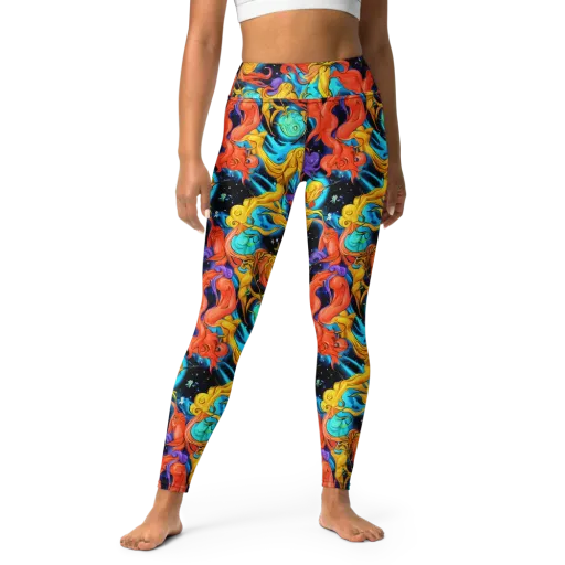 Tidal Dreams on a Yoga Leggings
