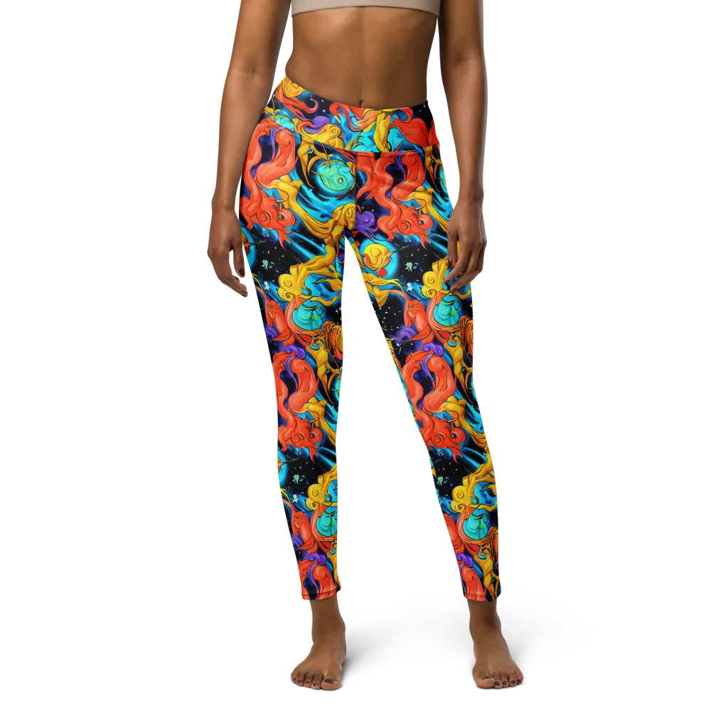 Tidal Dreams on Yoga Leggings — Front