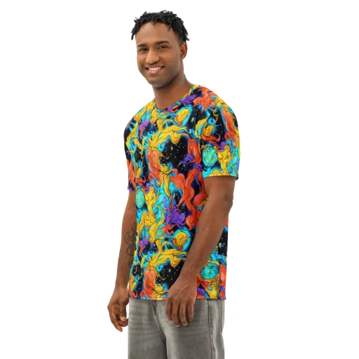 Tidal Dreams on a Men's Cotton Crew Neck T-Shirt