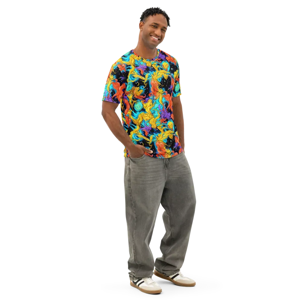 Tidal Dreams on Men's Cotton Crew Neck T-Shirt — Right Front