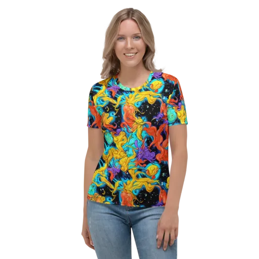 Tidal Dreams on a Women's Crew Neck T-Shirt