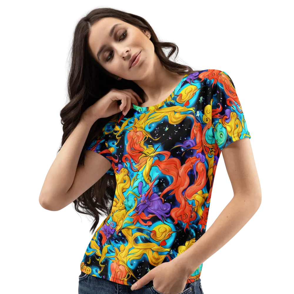 Tidal Dreams on Women's Crew Neck T-Shirt — Left Front