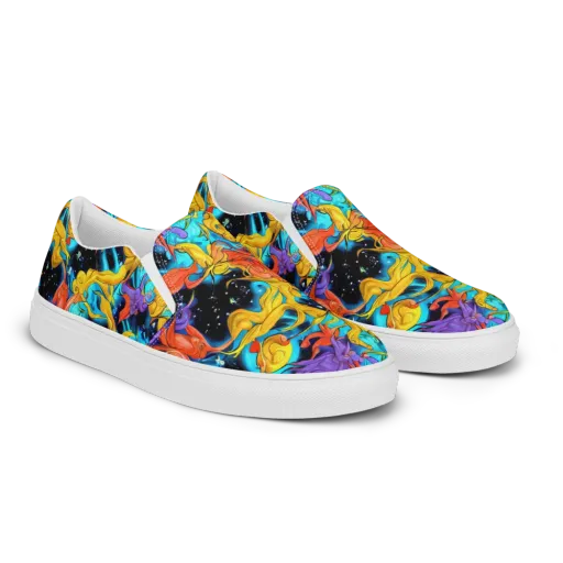 Tidal Dreams on a Men's Slip-On Canvas Shoes