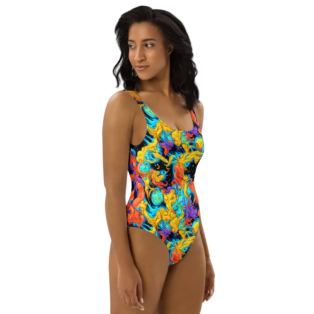 Tidal Dreams on One-Piece Swimsuit — Right