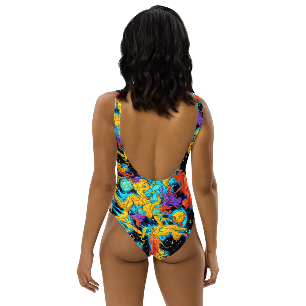 Tidal Dreams on One-Piece Swimsuit — Back