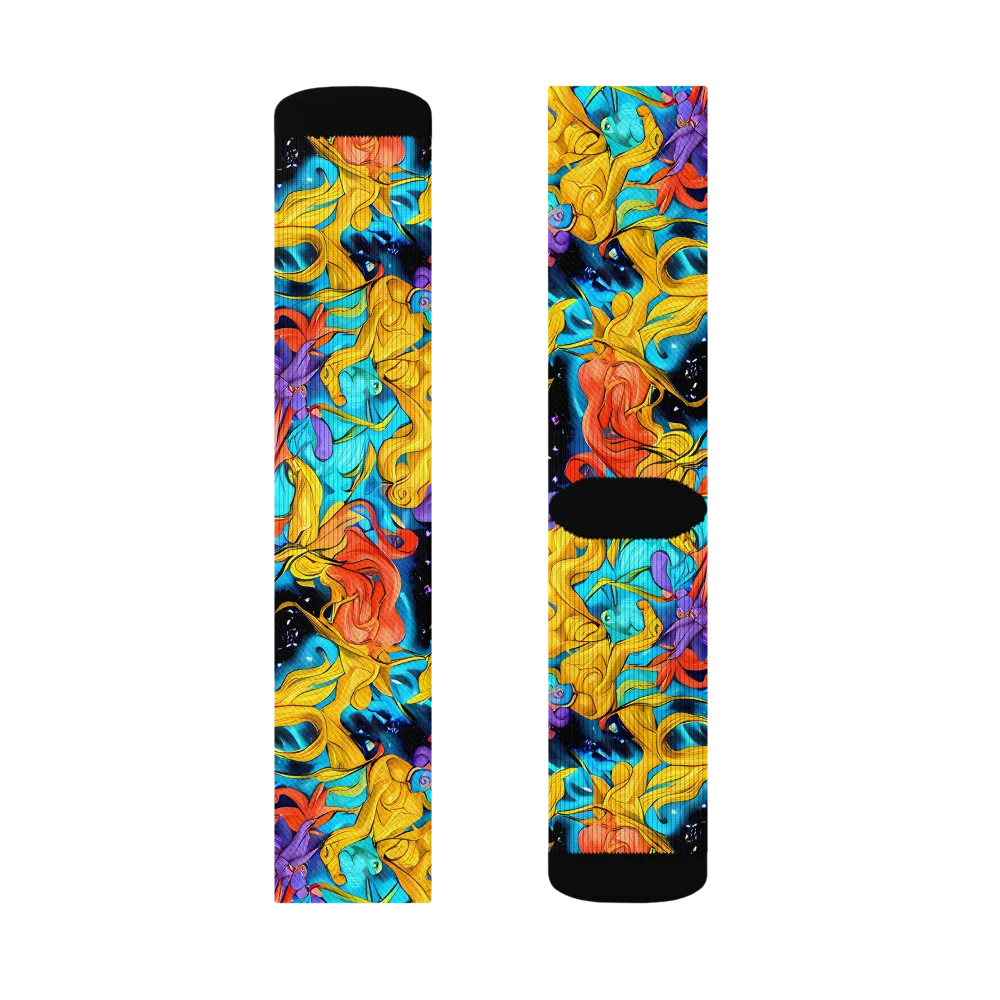 Tidal Dreams on Socks — Left Sock