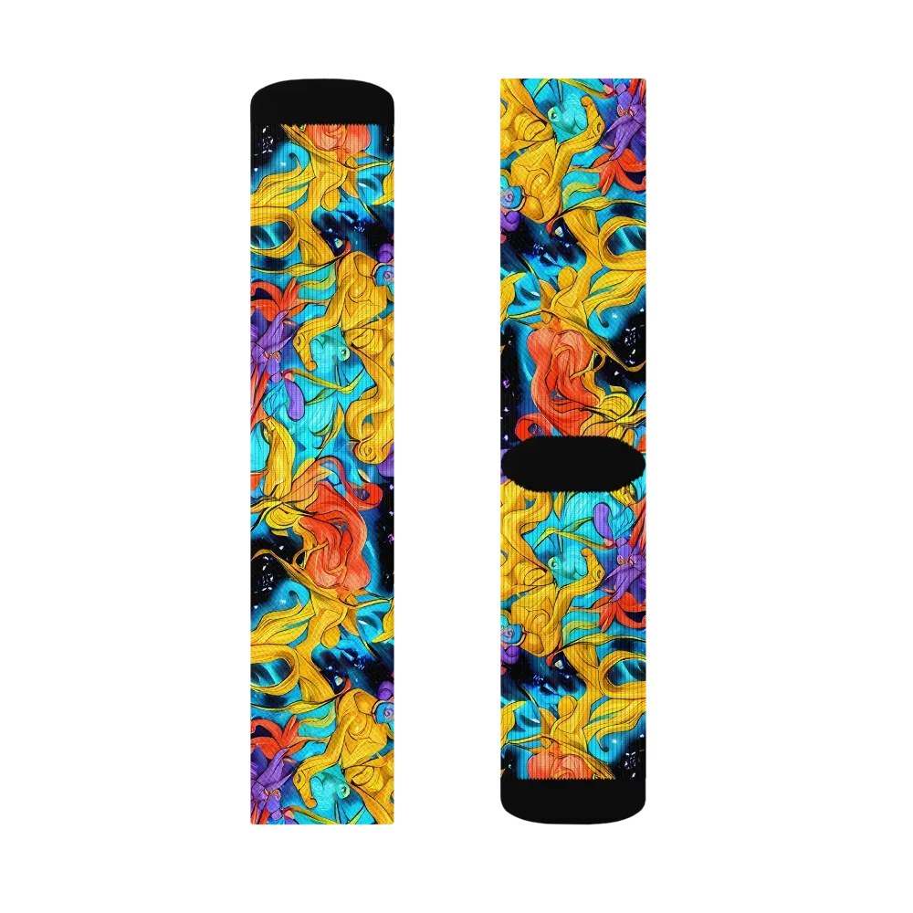 Tidal Dreams on Socks — Right Sock