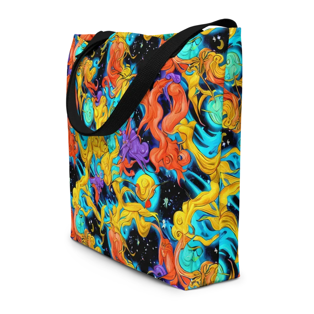 Tidal Dreams on Large Tote Bag W/ Pocket — Front