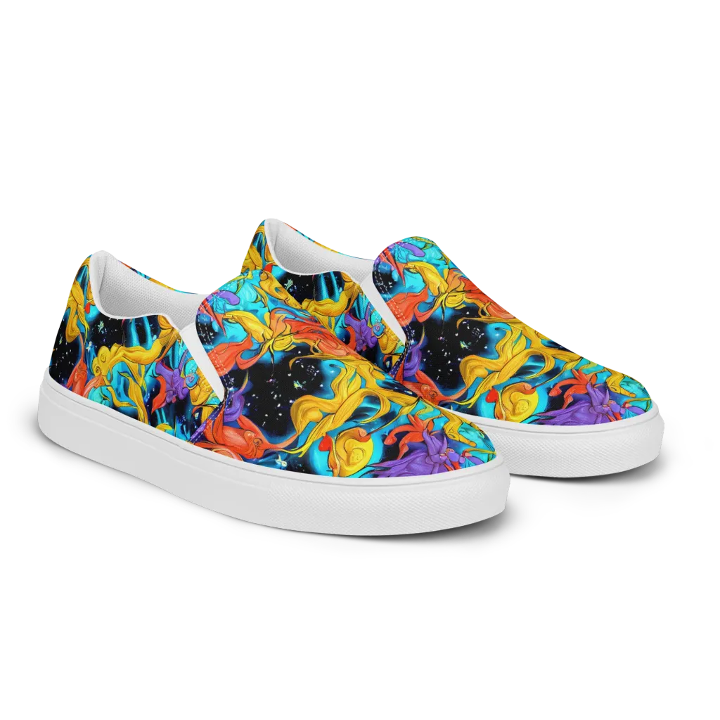 Tidal Dreams on Women's Slip-On Canvas Shoes — Right Front