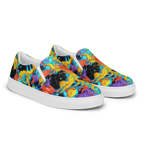 Tidal Dreams on a Women's Slip-On Canvas Shoes