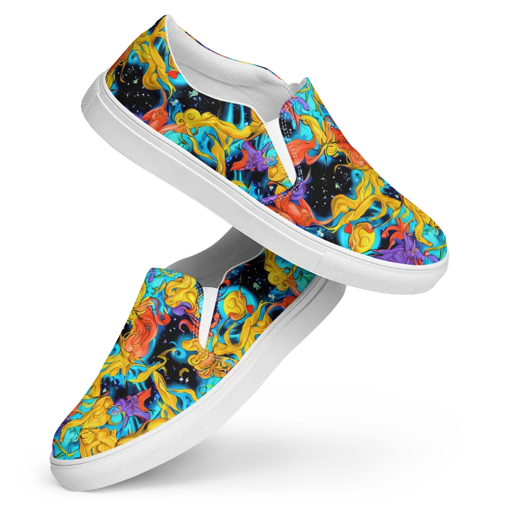 Tidal Dreams on Women's Slip-On Canvas Shoes — Front