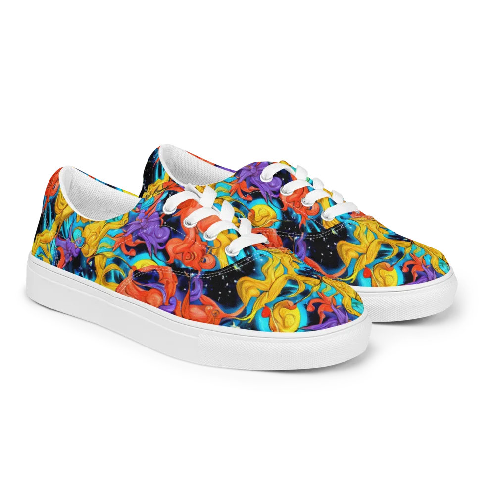 Tidal Dreams on Men's Lace-Up Canvas Shoes — Right Front