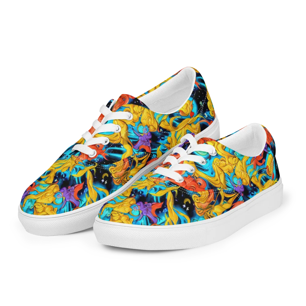 Tidal Dreams on Men's Lace-Up Canvas Shoes — Left Front