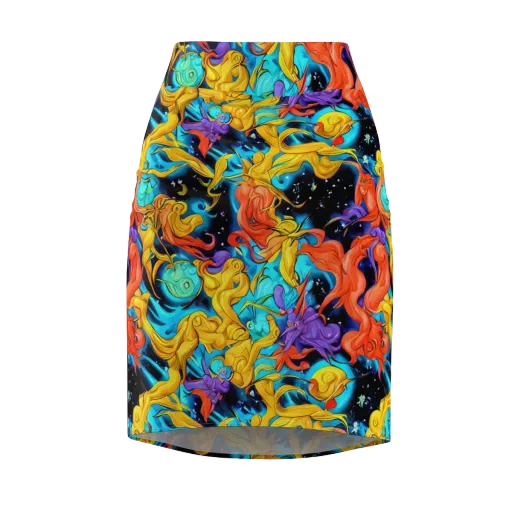 Tidal Dreams on a Pencil Skirt