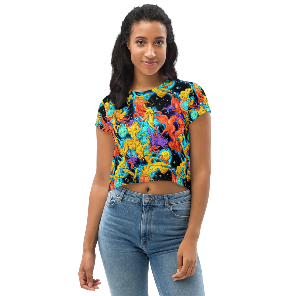 Tidal Dreams on Crop Tee — Front