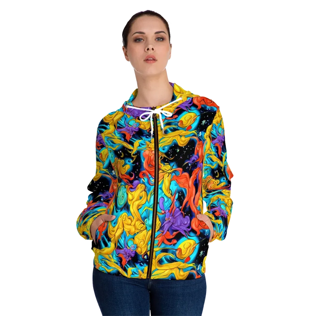 Tidal Dreams on Women's Full-Zip Hoodie — Front On Person