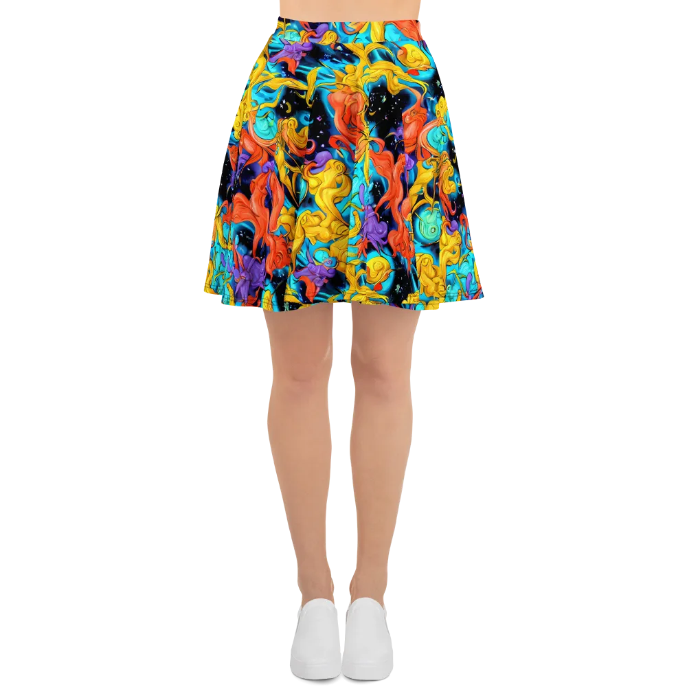 Tidal Dreams on Skater Skirt — Front