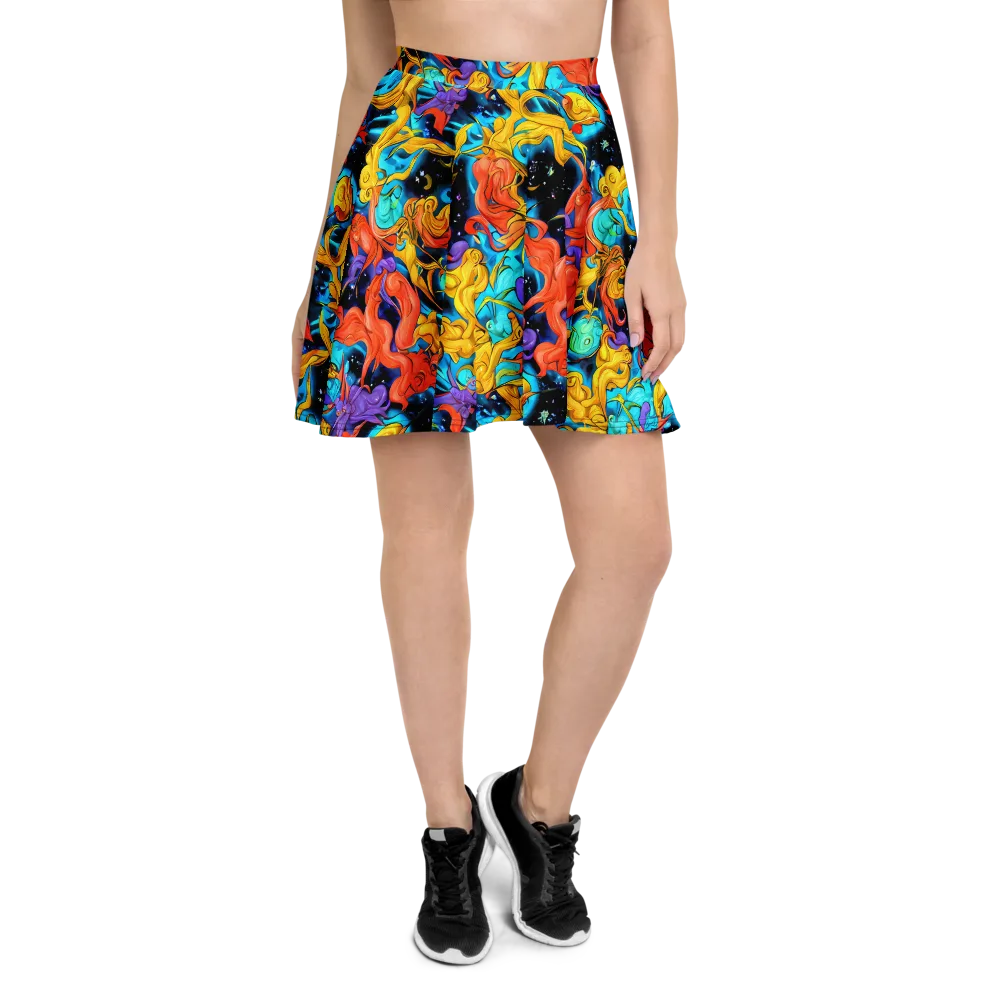 Tidal Dreams on Skater Skirt — Front
