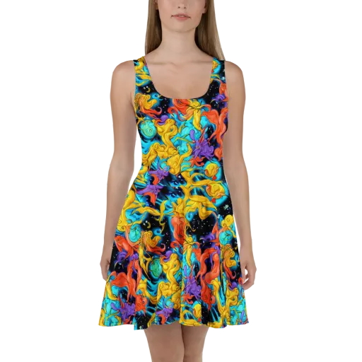 Tidal Dreams on a Skater Dress