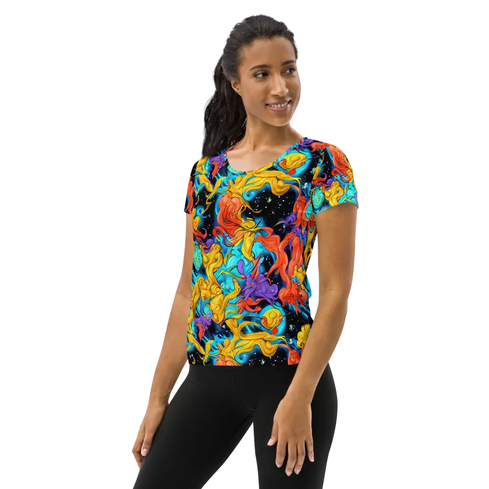 Tidal Dreams on Women's Athletic T-Shirt — Left
