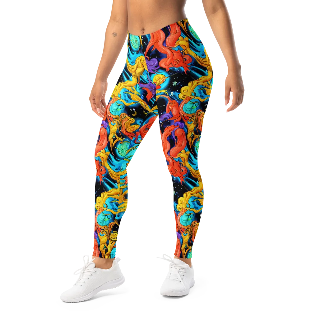 Tidal Dreams on Leggings — Left Front