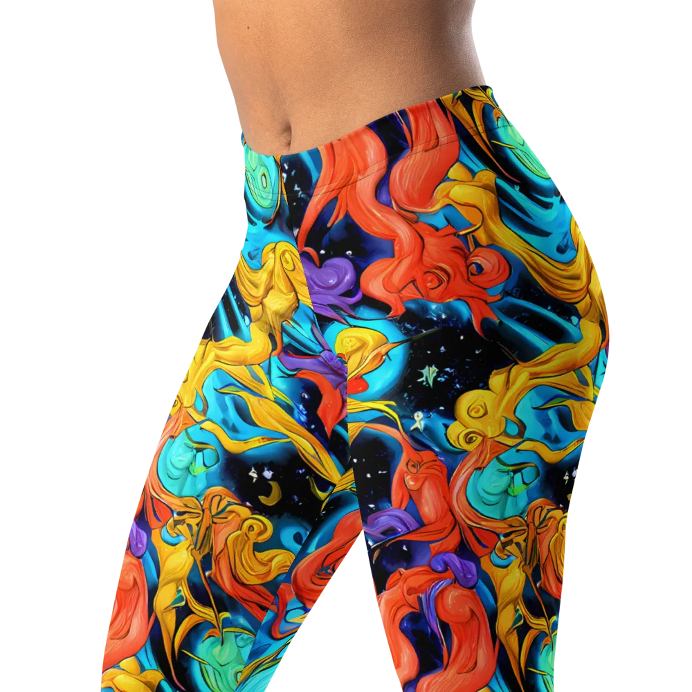 Tidal Dreams on Leggings — Left Front