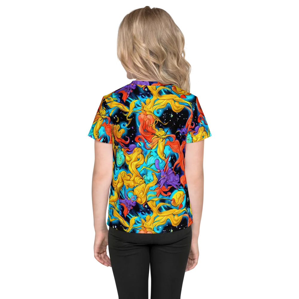 Tidal Dreams on Kids Crew Neck T-Shirt — Back