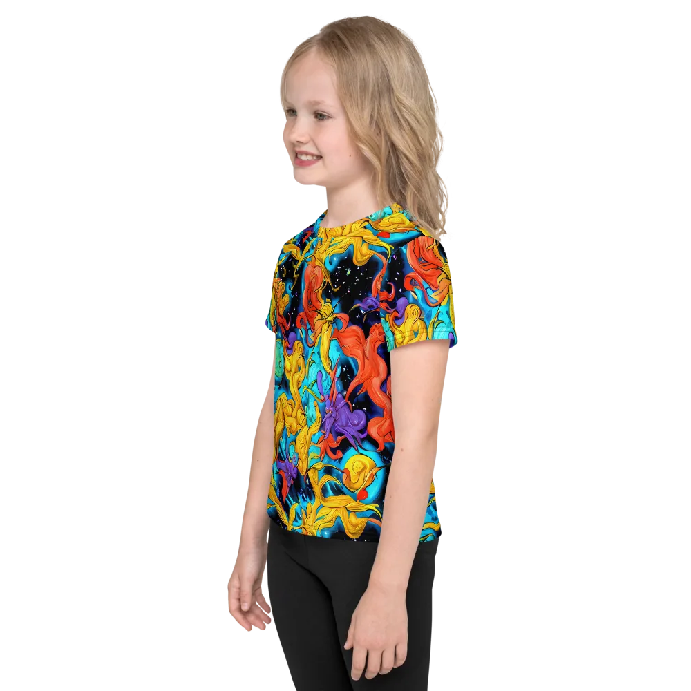 Tidal Dreams on Kids Crew Neck T-Shirt — Left