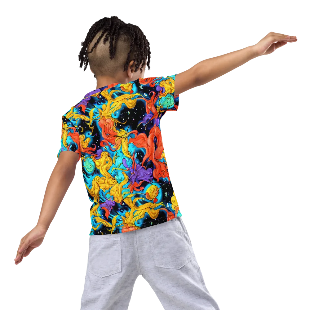 Tidal Dreams on Kids Crew Neck T-Shirt — Back