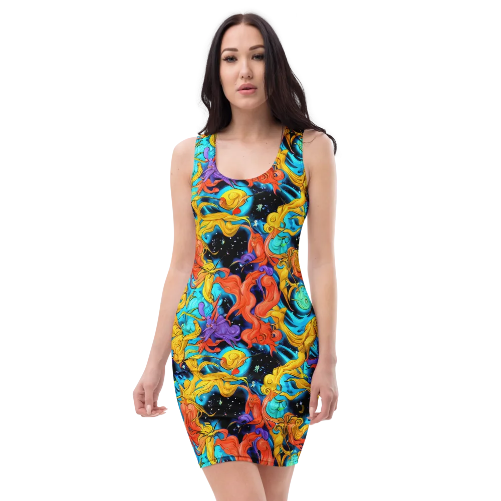 Tidal Dreams on Bodycon Dress — Front
