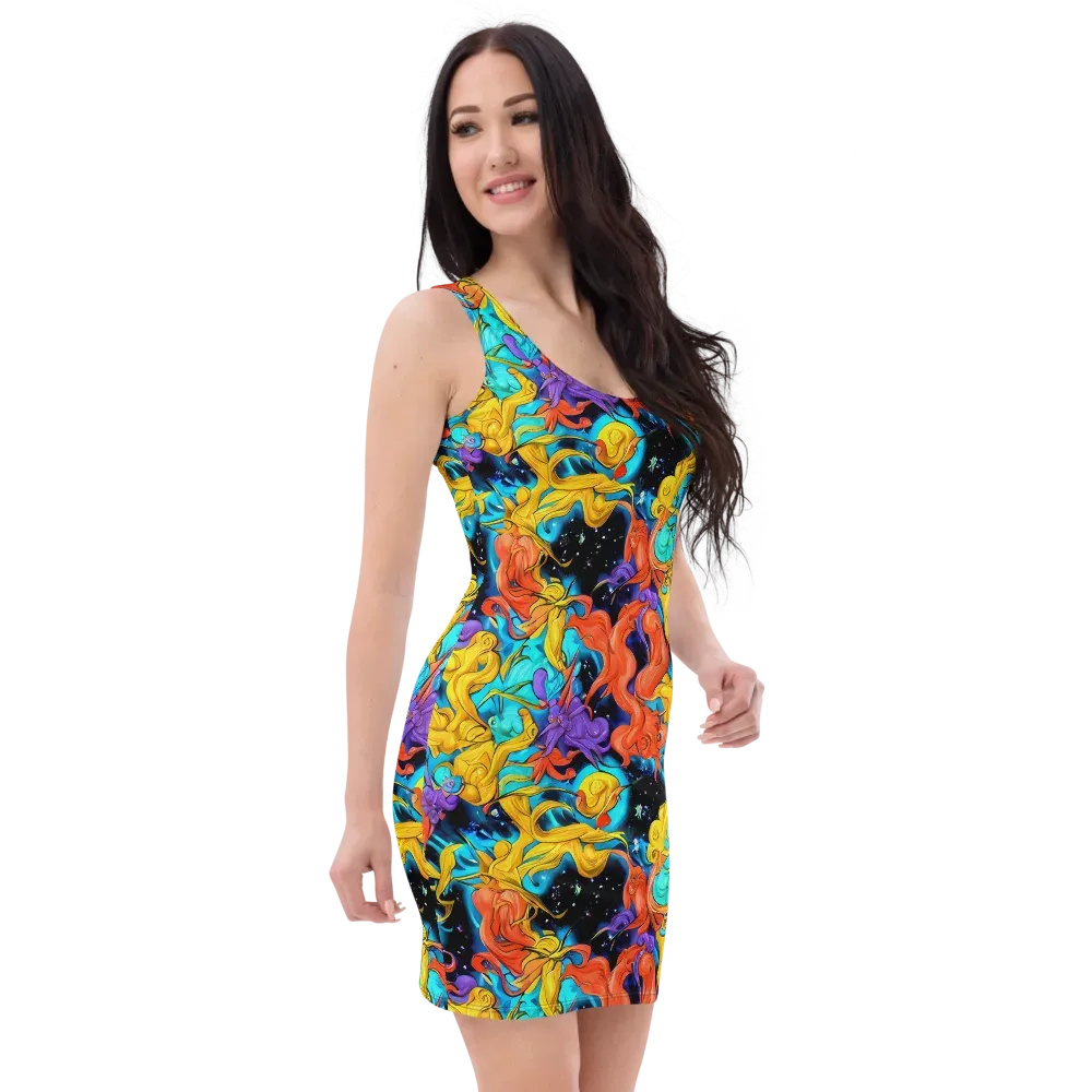 Tidal Dreams on Bodycon Dress — Right Front
