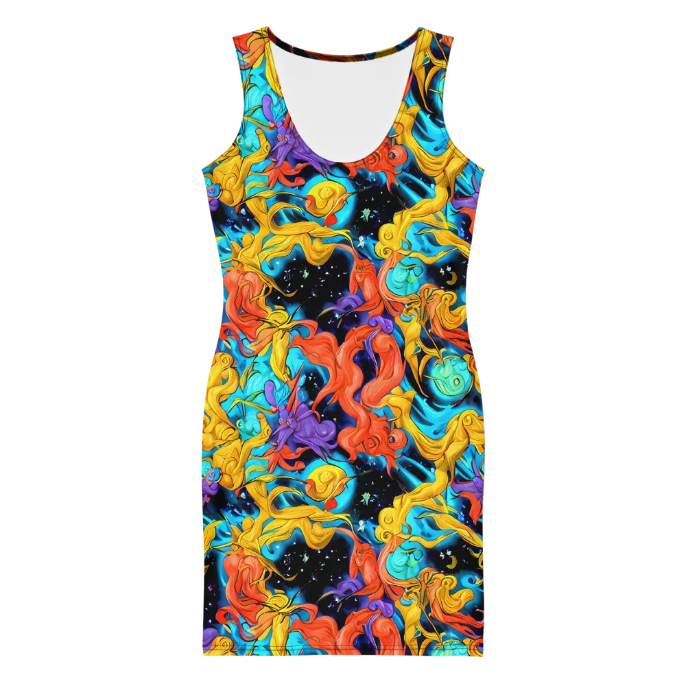 Tidal Dreams on Bodycon Dress — Front