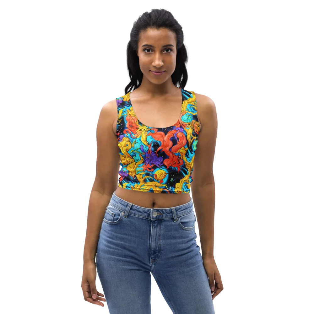 Tidal Dreams on Crop Top — Front