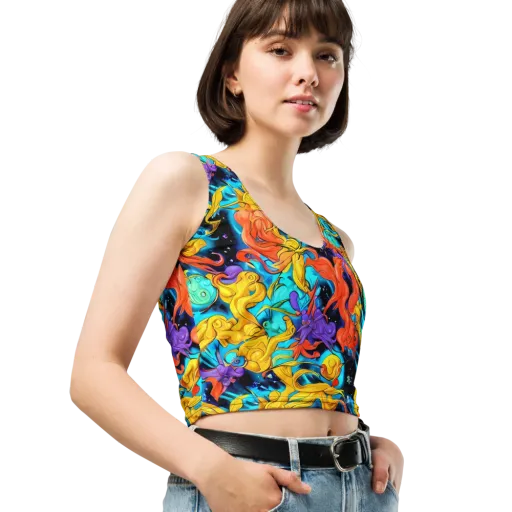 Tidal Dreams on a Crop Top